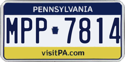 PA license plate MPP7814