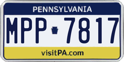 PA license plate MPP7817