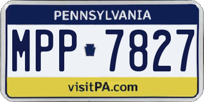 PA license plate MPP7827