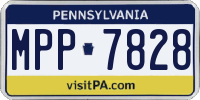 PA license plate MPP7828