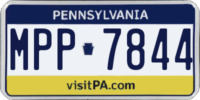 PA license plate MPP7844