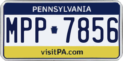 PA license plate MPP7856