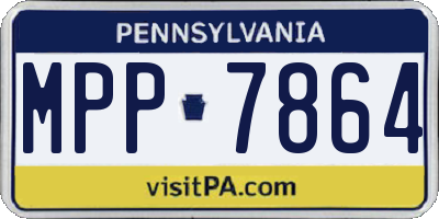 PA license plate MPP7864