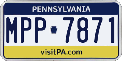 PA license plate MPP7871