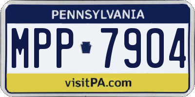PA license plate MPP7904