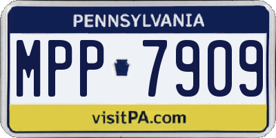 PA license plate MPP7909