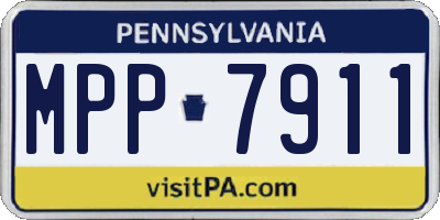 PA license plate MPP7911