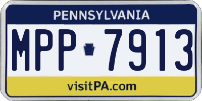 PA license plate MPP7913