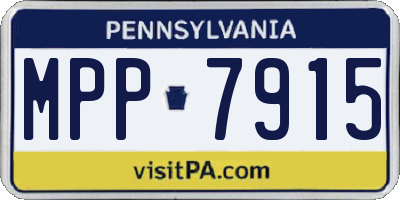 PA license plate MPP7915