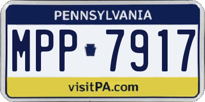 PA license plate MPP7917