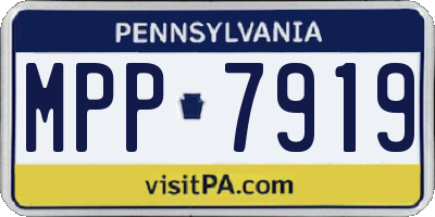 PA license plate MPP7919