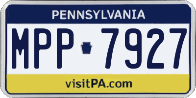 PA license plate MPP7927