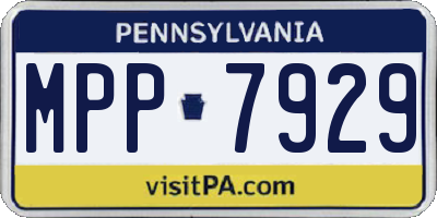 PA license plate MPP7929