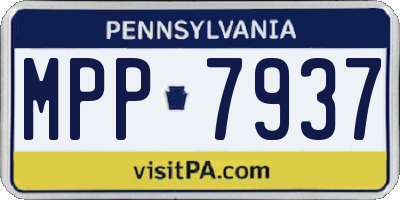 PA license plate MPP7937