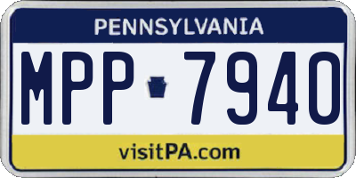 PA license plate MPP7940