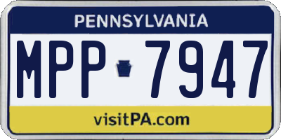 PA license plate MPP7947
