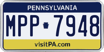 PA license plate MPP7948
