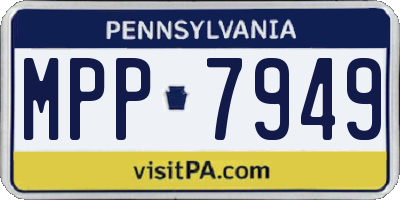PA license plate MPP7949