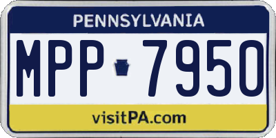 PA license plate MPP7950