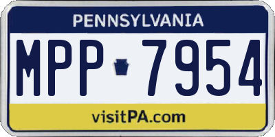 PA license plate MPP7954