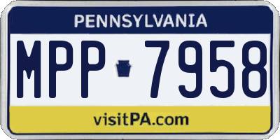 PA license plate MPP7958