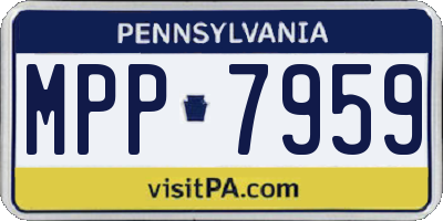 PA license plate MPP7959