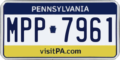 PA license plate MPP7961