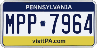 PA license plate MPP7964