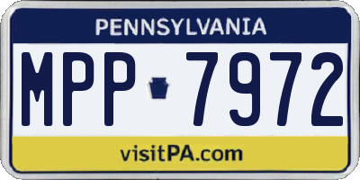 PA license plate MPP7972