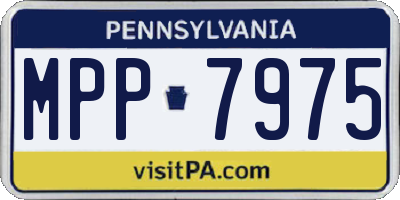 PA license plate MPP7975