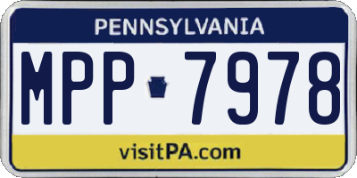 PA license plate MPP7978