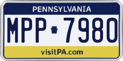 PA license plate MPP7980