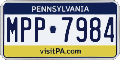 PA license plate MPP7984