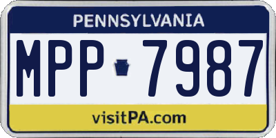 PA license plate MPP7987