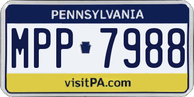 PA license plate MPP7988