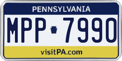 PA license plate MPP7990