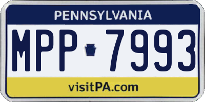 PA license plate MPP7993
