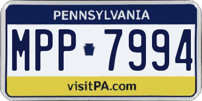 PA license plate MPP7994
