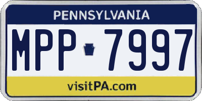 PA license plate MPP7997
