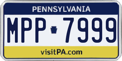 PA license plate MPP7999