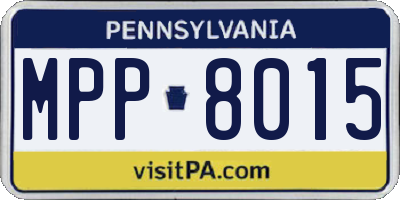 PA license plate MPP8015