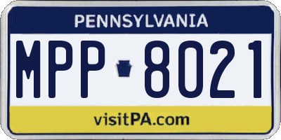 PA license plate MPP8021