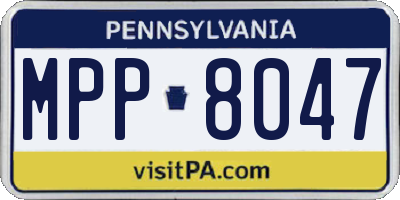 PA license plate MPP8047