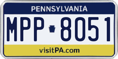 PA license plate MPP8051