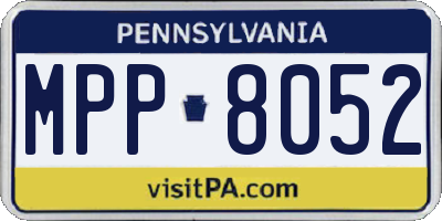 PA license plate MPP8052