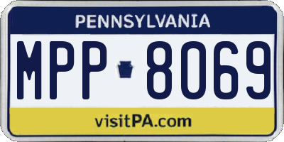 PA license plate MPP8069