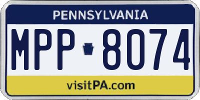 PA license plate MPP8074