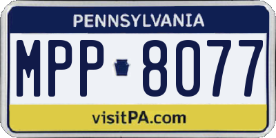 PA license plate MPP8077