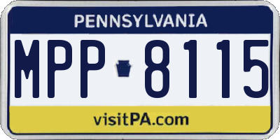 PA license plate MPP8115