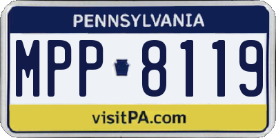 PA license plate MPP8119